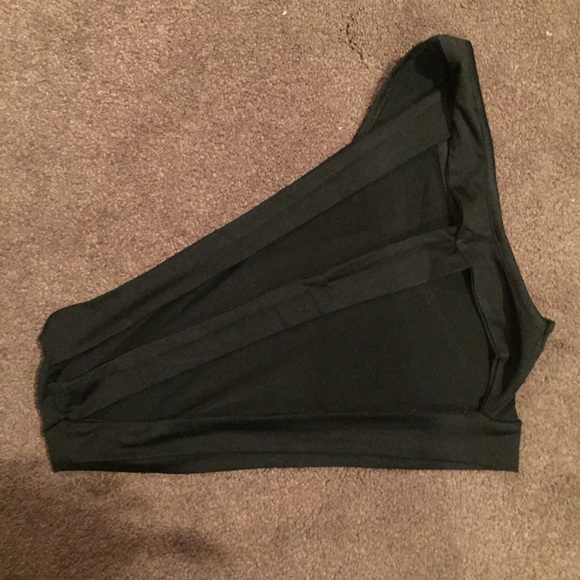 Black Strapped Bandeau Crop Top (READ DESCRIPTION) - Picture 7 of 7